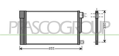 CONDENSATORE — ricambio carrozzeria CITROEN Nemo — Cod. AA344C003 — Apa Ricambi
