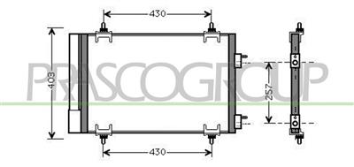 CONDENSATORE — ricambio carrozzeria CITROEN C4 — Cod. CI424C001 — Apa Ricambi