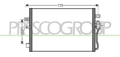 CONDENSATORE — ricambio carrozzeria CHRYSLER/DODGE Journey — Cod. DG815C002 — Apa Ricambi
