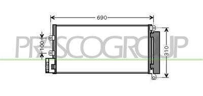 CONDENSATORE — ricambio carrozzeria FIAT Linea — Cod. FT440C001 — Apa Ricambi