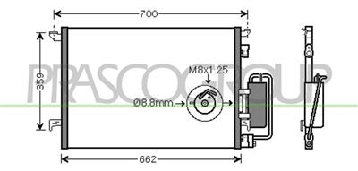 CONDENSATORE — ricambio carrozzeria OPEL/VAUXHALL Vectra C — Cod. FT520C001 — Apa Ricambi