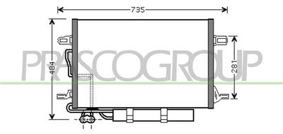 CONDENSATORE — ricambio carrozzeria MERCEDES CLS (C219) — Cod. ME039C001 — Apa Ricambi