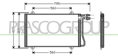 CONDENSATORE — ricambio carrozzeria MERCEDES Sprinter — Cod. ME915C001 — Apa Ricambi