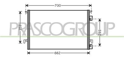CONDENSATORE — ricambio carrozzeria OPEL/VAUXHALL Vectra C — Cod. OP056C002 — Apa Ricambi