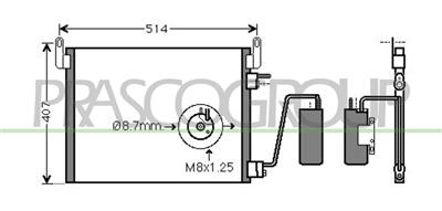 CONDENSATORE — ricambio carrozzeria OPEL/VAUXHALL Vectra C — Cod. OP056C005 — Apa Ricambi