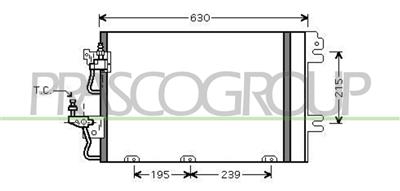 CONDENSATORE — ricambio carrozzeria OPEL/VAUXHALL Astra H (A04) — Cod. OP410C001 — Apa Ricambi