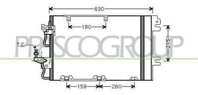 CONDENSATORE — ricambio carrozzeria OPEL/VAUXHALL Astra H (A04) — Cod. OP410C002 — Apa Ricambi