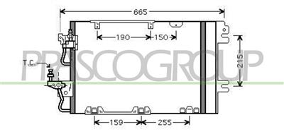 CONDENSATORE — ricambio carrozzeria OPEL/VAUXHALL Zafira B — Cod. OP410C004 — Apa Ricambi