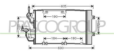 CONDENSATORE — ricambio carrozzeria OPEL/VAUXHALL Astra H (A04) — Cod. OP410C005 — Apa Ricambi