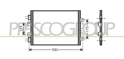 CONDENSATORE — ricambio carrozzeria RENAULT Kangoo — Cod. RN916C003 — Apa Ricambi