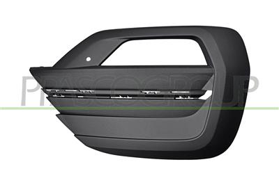 GRIGLIA DESTRA PARAURTI ANTERIORE-NERA-GOFFRATA-CON TRACCE PDC E PARK ASSIST — ricambio carrozzeria VOLKSWAGEN T6.1 KOMBI/CARAVELLE — Cod. VG9232123 — Apa Ricambi