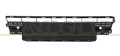 GRIGLIA PARAURTI ANTERIORE-CENTRALE-NERA-CON FORI PDC+SUPPORTI — ricambio carrozzeria VOLKSWAGEN T6.1 KOMBI/CARAVELLE — Cod. VG9232130 — Apa Ricambi