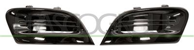 KIT GRIGLIE PARAURTI ANTERIORE-NERA-LUCIDA-(DESTRA+SINISTRA) — ricambio carrozzeria RENAULT Twingo — Cod. RN2012140 — Apa Ricambi