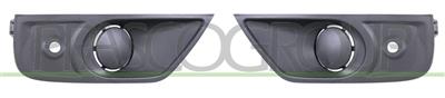 KIT GRIGLIE PARAURTI ANTERIORE-NERE-CON TRACCE FENDI-CON FORI PDC+SUPPORTI-(DESTRA+SINISTRA) — ricambio carrozzeria RENAULT Master — Cod. RN9582135 — Apa Ricambi