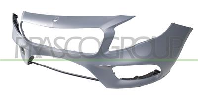 PARAURTI ANTERIORE-CON PRIMER-CON TAPPO COPRI GANCIO-CON FORI MODANATURA-CON TRACCE PDC+PARK ASSIST MOD. AMG GLA45 — ricambio carrozzeria MERCEDES GLA Class (X156) AMG/AMG Line — Cod. ME7031040 — Apa Ricambi