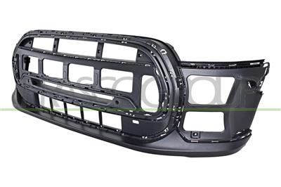 PARAURTI ANTERIORE-NERO-GOFFRATO-CON FORI PDC+SUPPORTI-PER VETTURE CON CONVOGLIATORE ARIA AUTOMATICO — ricambio carrozzeria MINI Mini (BMW) F56/F55/F57 — Cod. MN3141000 — Apa Ricambi