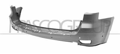 PARAURTI POSTERIORE-CON PRIMER-CON FORI PDC+SUPPORTI-CON FORI PARK ASSIST-CON STAFFE SUPPORTO VISUALE ANGOLO MORTO — ricambio carrozzeria JEEP Grand Cherokee (WK2) — Cod. JE0261081 — Apa Ricambi