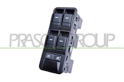 PULSANTIERA ALZACRISTALLO PORTA ANTERIORE SINISTRA-NERA-4 INTERRUTTORI-CON FUNZIONE ANTIPIZZICAMENTO-16 PINS — ricambio carrozzeria LAND ROVER Discovery III (LR3) — Cod. LR800WS14 — Apa Ricambi