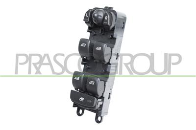PULSANTIERA ALZACRISTALLO PORTA ANTERIORE SINISTRA-NERA-4 INTERRUTTORI-3 PINS — ricambio carrozzeria LAND ROVER Discovery IV (LR4) — Cod. LR802WS04 — Apa Ricambi