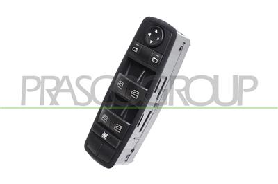 PULSANTIERA ALZACRISTALLO PORTA ANTERIORE SINISTRA-NERA-4 INTERRUTTORI-SENZA FUNZIONE CHIUSURA RETROVISORI-3 PINS — ricambio carrozzeria MERCEDES R Class (W251) — Cod. ME860WS14 — Apa Ricambi