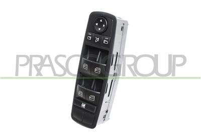 PULSANTIERA ALZACRISTALLO PORTA ANTERIORE SINISTRA-NERA-4 INTERRUTTORI-CON FUNZIONE CHIUSURA RETROVISORI-3 PINS — ricambio carrozzeria MERCEDES R Class (W251) — Cod. ME860WS24 — Apa Ricambi