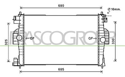 RADIATORE — ricambio carrozzeria PEUGEOT Rcz — Cod. CI430R002 — Apa Ricambi