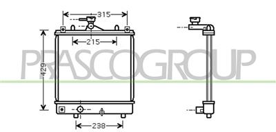 RADIATORE — ricambio carrozzeria SUZUKI Ignis — Cod. OP304R001 — Apa Ricambi