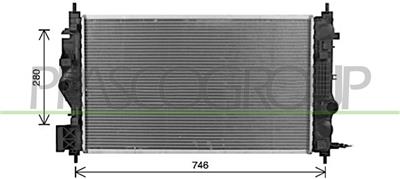 RADIATORE — ricambio carrozzeria OPEL/VAUXHALL Astra J (P10)- 3 PORTE/GTC — Cod. OP419R001 — Apa Ricambi