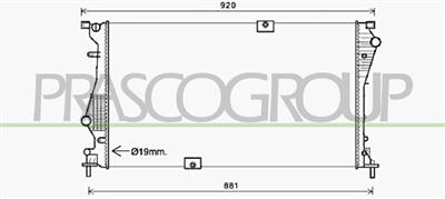 RADIATORE — ricambio carrozzeria RENAULT Trafic — Cod. OP934R007 — Apa Ricambi