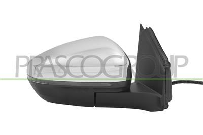 RETROVISORE DESTRO-ELETTRICO-CROMATO-TERMICO-CHIUDIBILE-CON FANALE-CON MEMORIA-CON SONDA-CON LUCE CORTESIA-CON BLIS-CONVESSO-18 PINS — ricambio carrozzeria PEUGEOT 5008 — Cod. PG5247373 — Apa Ricambi