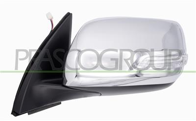 RETROVISORE SINISTRO-ELETTRICO-NERO-CHIUDIBILE-CON FANALE-CONVESSO-CON CALOTTA CROMATA — ricambio carrozzeria TOYOTA Landcruiser - Prado J150 — Cod. TY8547344 — Apa Ricambi