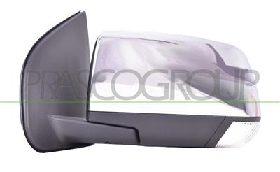 RETROVISORE SINISTRO-ELETTRICO-NERO-CON FANALE-CONVESSO-CON CALOTTA CROMATA — ricambio carrozzeria ISUZU D-Max — Cod. IZ8267106 — Apa Ricambi