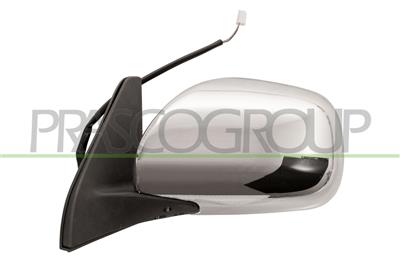 RETROVISORE SINISTRO-ELETTRICO-NERO-CONVESSO-CON CALOTTA CROMATA MOD. 02 > — ricambio carrozzeria TOYOTA Landcruiser J100 — Cod. TY8487324 — Apa Ricambi