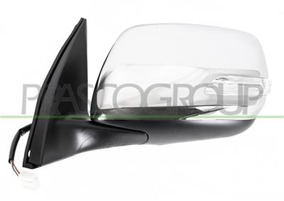 RETROVISORE SINISTRO-MANUALE-NERO-CON FANALE-CONVESSO-CON CALOTTA CROMATA — ricambio carrozzeria TOYOTA Landcruiser - Prado J150 — Cod. TY8547014 — Apa Ricambi